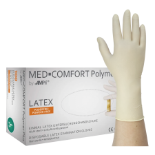 MED-COMFORT Polymer Plus - Latexhandschuhe, puderfrei, 100 Stück (01034)